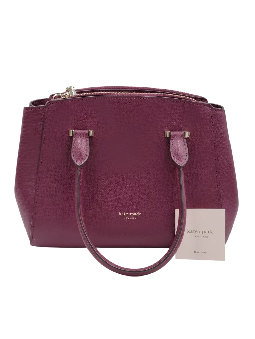 Kate Spade Sydney Small Sachel Handbag Crossbody Adjustable Strap Purple Sangria
